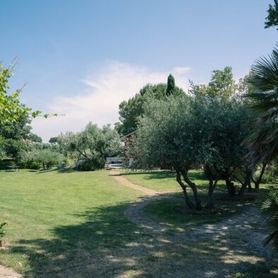 Giardino Loft Verdemare Fano con alberi